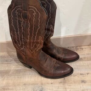 Men's Brown Leather Cowboy Boots